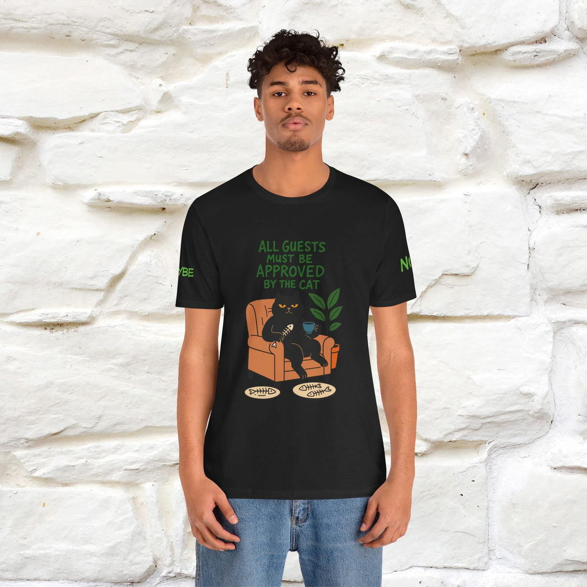 "All Guest Must Be Approved By The Cat - NO,MAYBE" Cat T-shirt |Nunu&Miao Studio