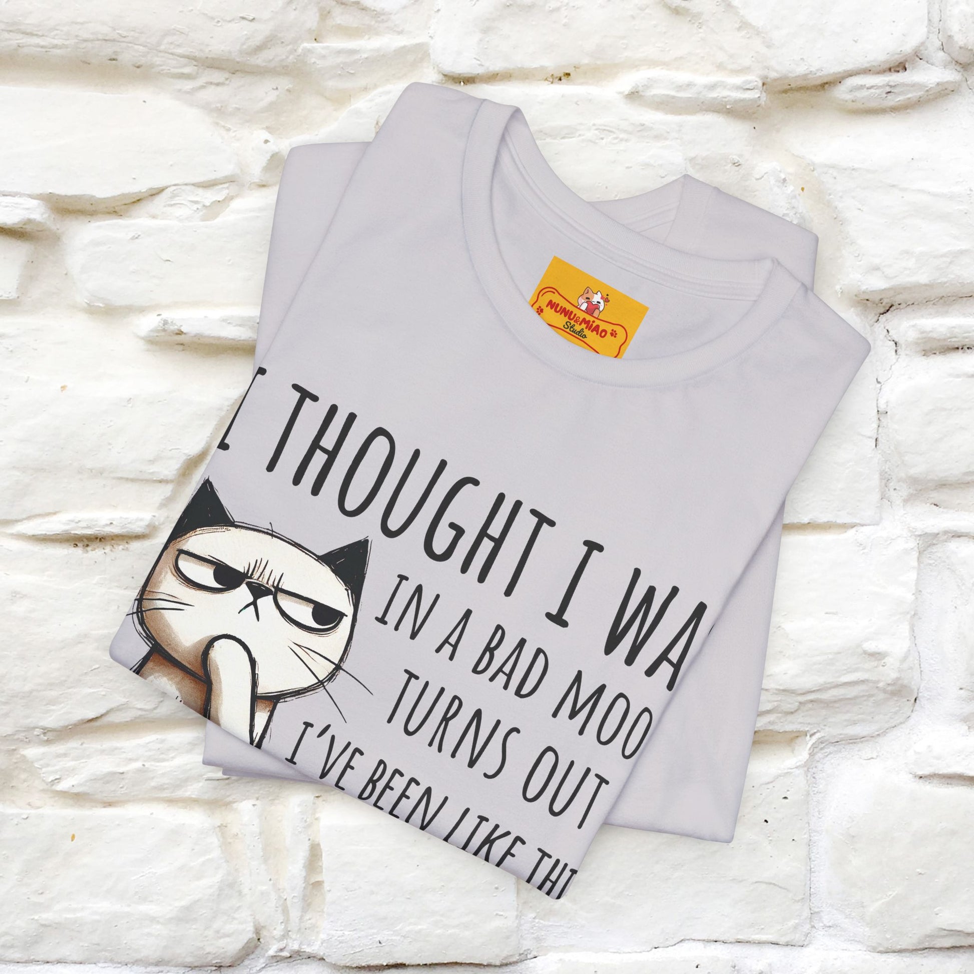 "I Thought I was In A Bad Mood.. " Cat  T-shirt |Nunu&Miao Studio - Nunu&Miao Studio