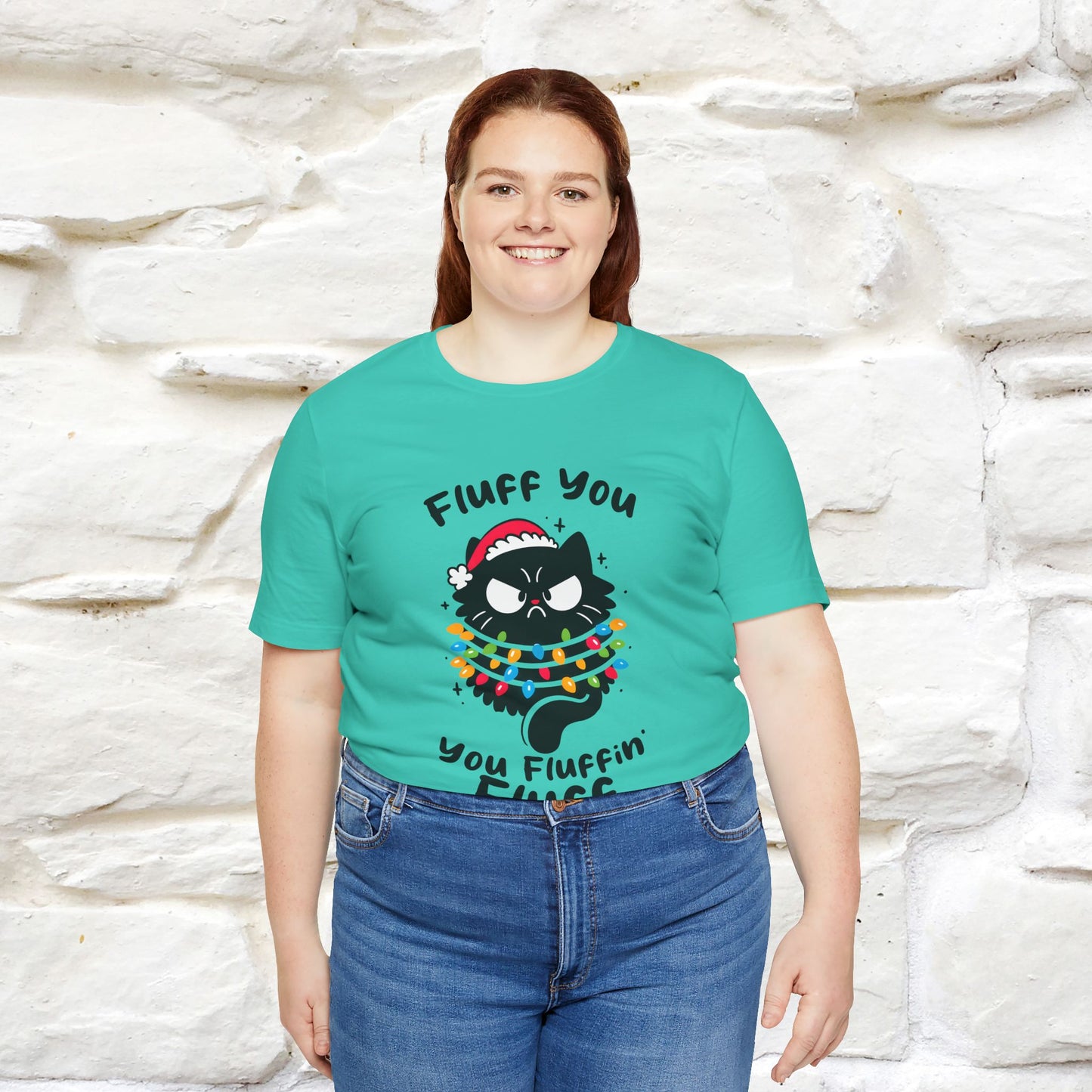 ''Fluff You, You Fluffin Fluff'' | Cattitude Cat Christmas Tee | Nunu&Miao Studio - Nunu&Miao Studio