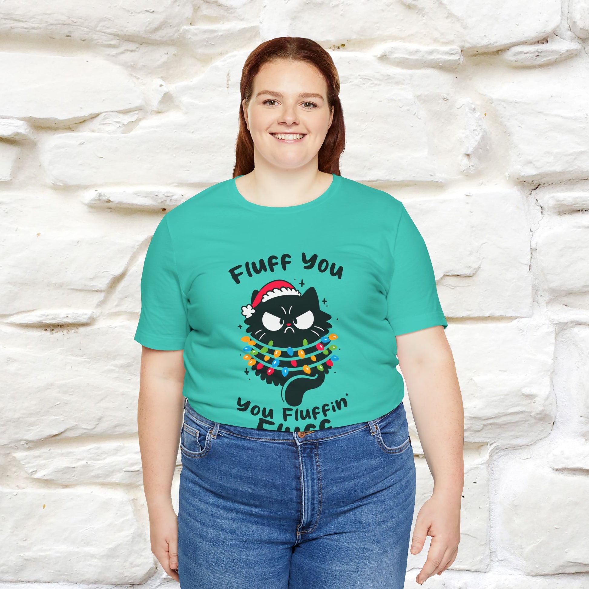 ''Fluff You, You Fluffin Fluff'' | Cattitude Cat Christmas Tee | Nunu&Miao Studio - Nunu&Miao Studio