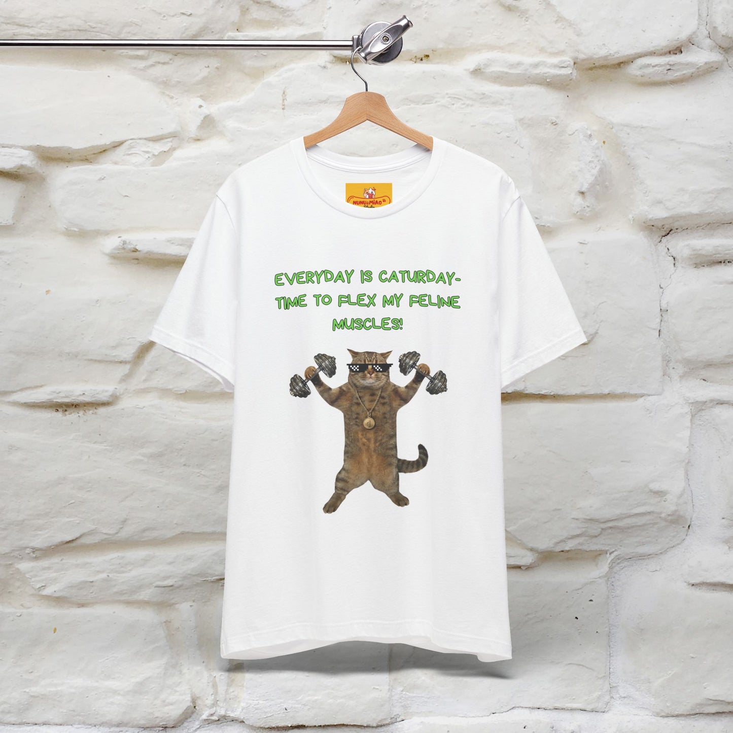 "Everyday Is Caturday – Flex My Feline Muscle"| Funny Cat T-Shirt  |Nunu&Miao Sudio - Nunu&Miao Studio