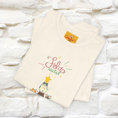 "Feliz Natal" Cat T-shirt|Nunu&Miao Studio - Nunu&Miao Studio