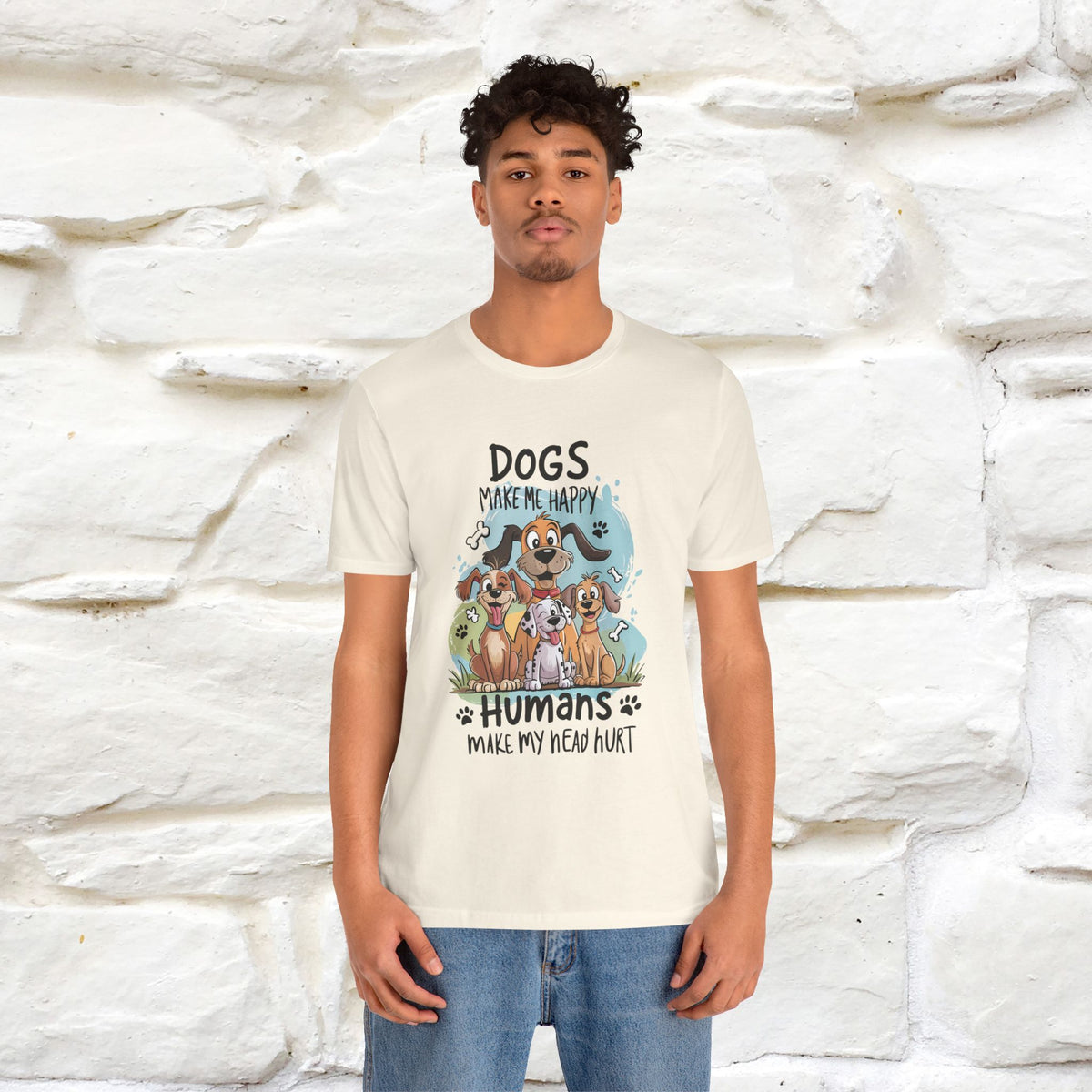 " Dogs Make Me Happy ..."  T-shirt |Nunu&Miao Studio
