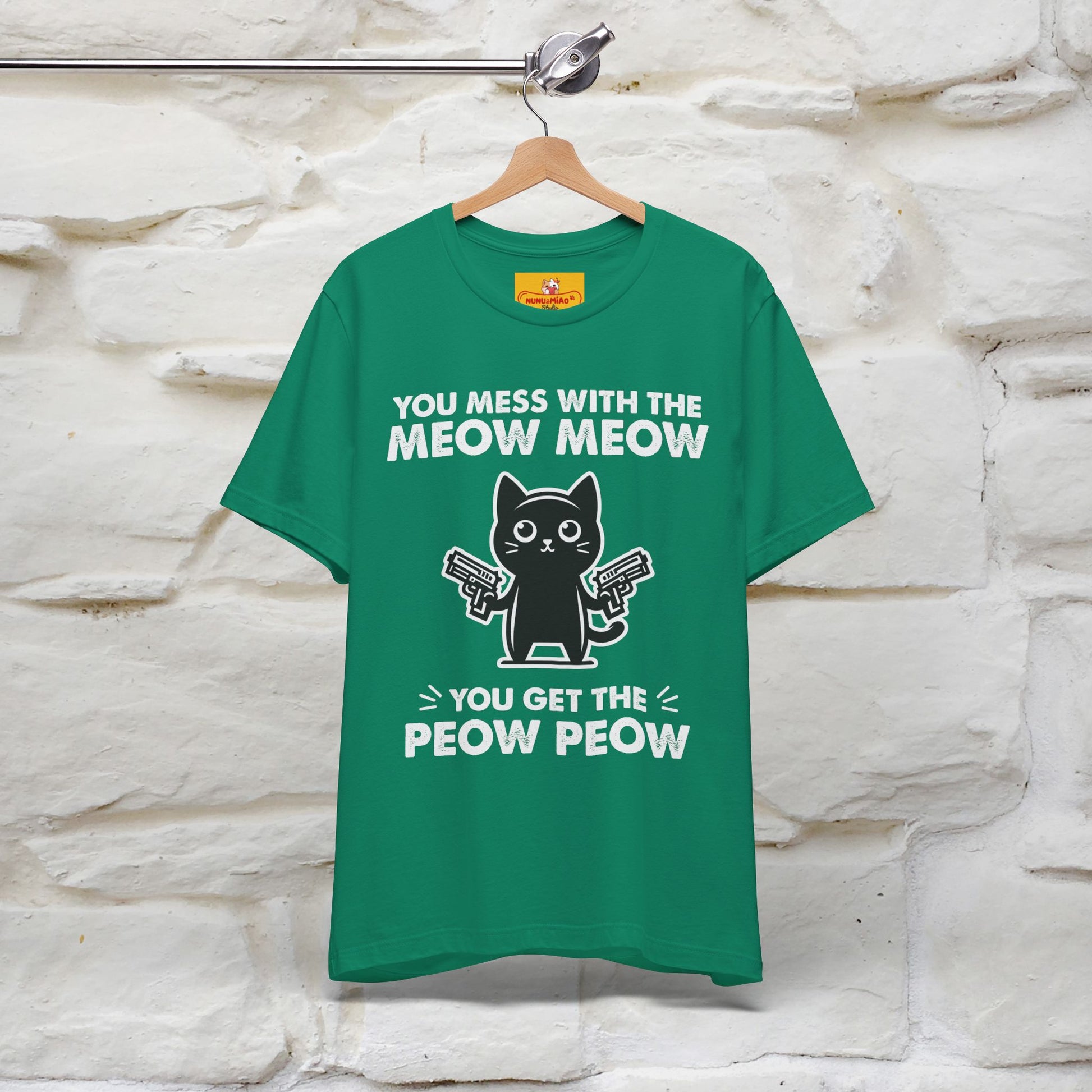 "You Mess With The Meow Meow, You Get The Peow Peow" Cat T-shirt |Nunu&Miao Studio - Nunu&Miao Studio