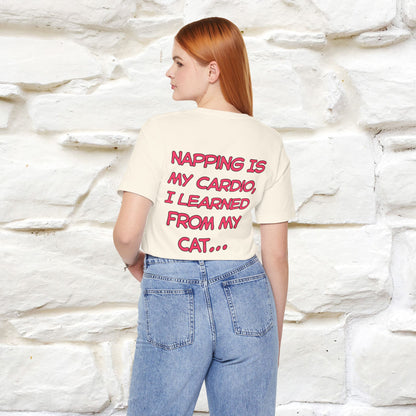 "Napping Is My Cardio, I Learned From My Cat…" Funny Cat T-shirt | Nunu&Miao Studio - Nunu&Miao Studio
