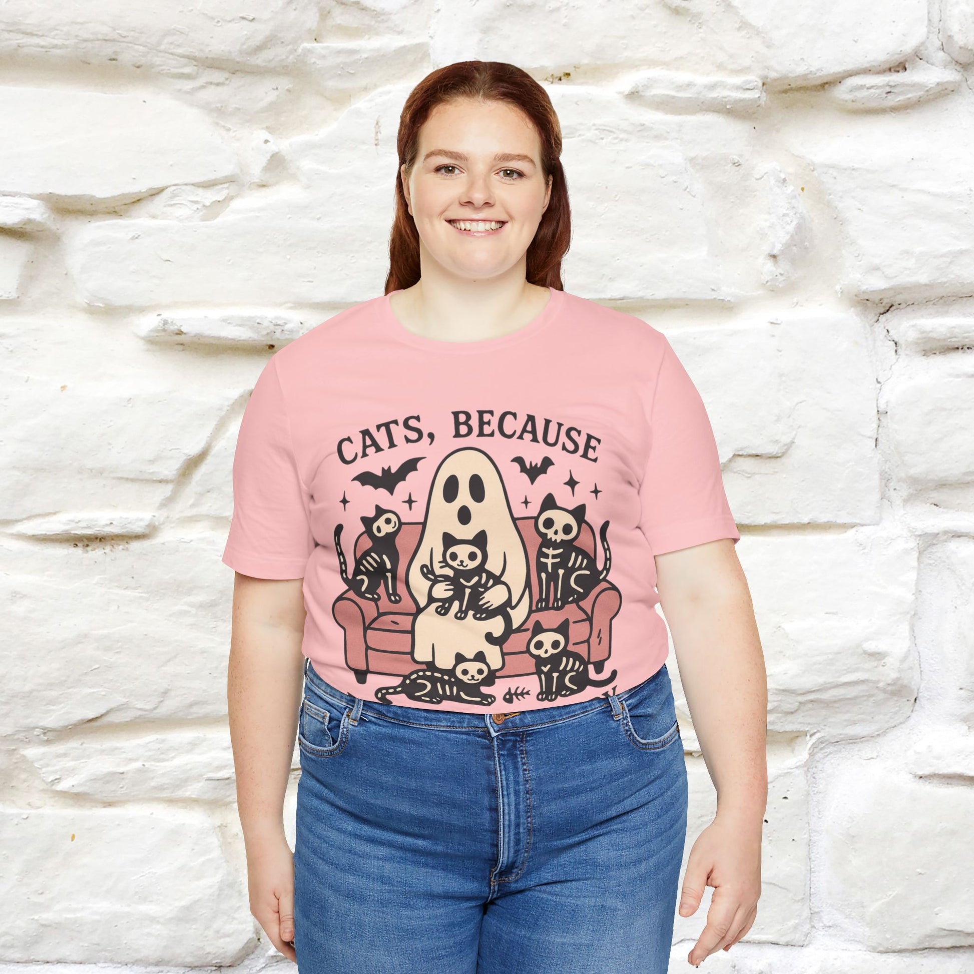 "Cat Because People Are Creepy" Halloween Cat T-shirt |Nunu&Miao Studio - Nunu&Miao Studio