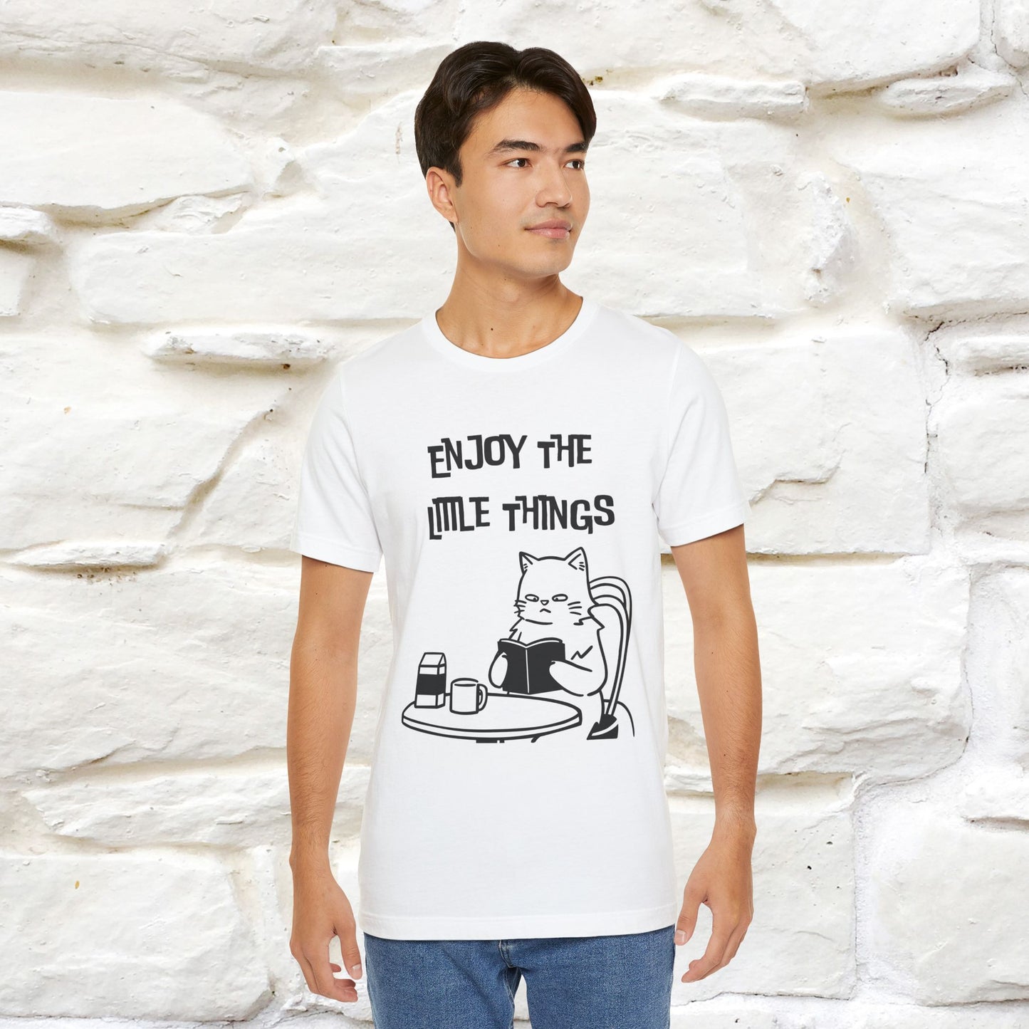 "Enjoy The Little Things." Cat T-Shirt | Nunu&Miao Studio