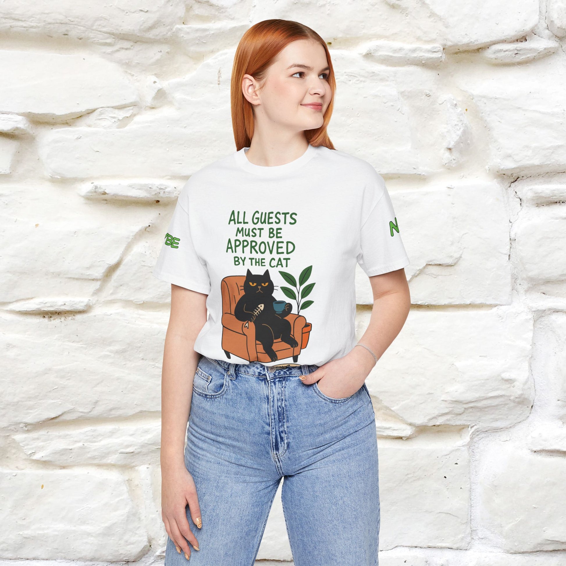 "All Guest Must Be Approved By The Cat - NO,MAYBE" Cat T-shirt |Nunu&Miao Studio - Nunu&Miao Studio