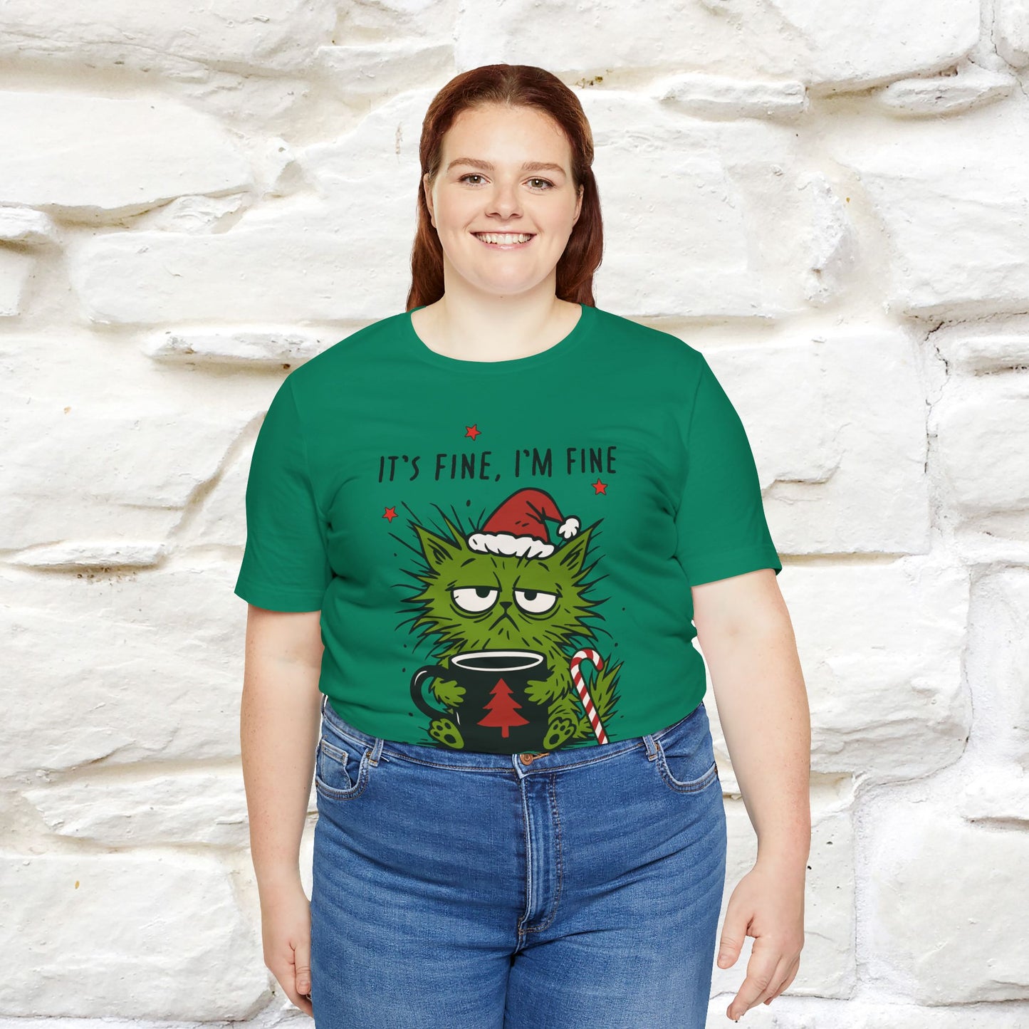 "It's Fine, I'm Fine  ...." |Funny Cat  T-Shirt | Nunu&Miao Studio