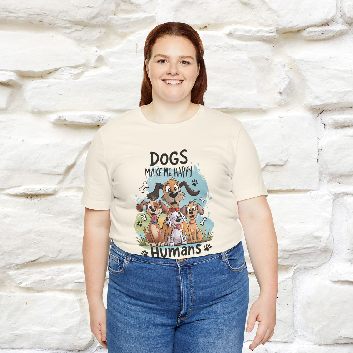 " Dogs Make Me Happy ..."  T-shirt |Nunu&Miao Studio