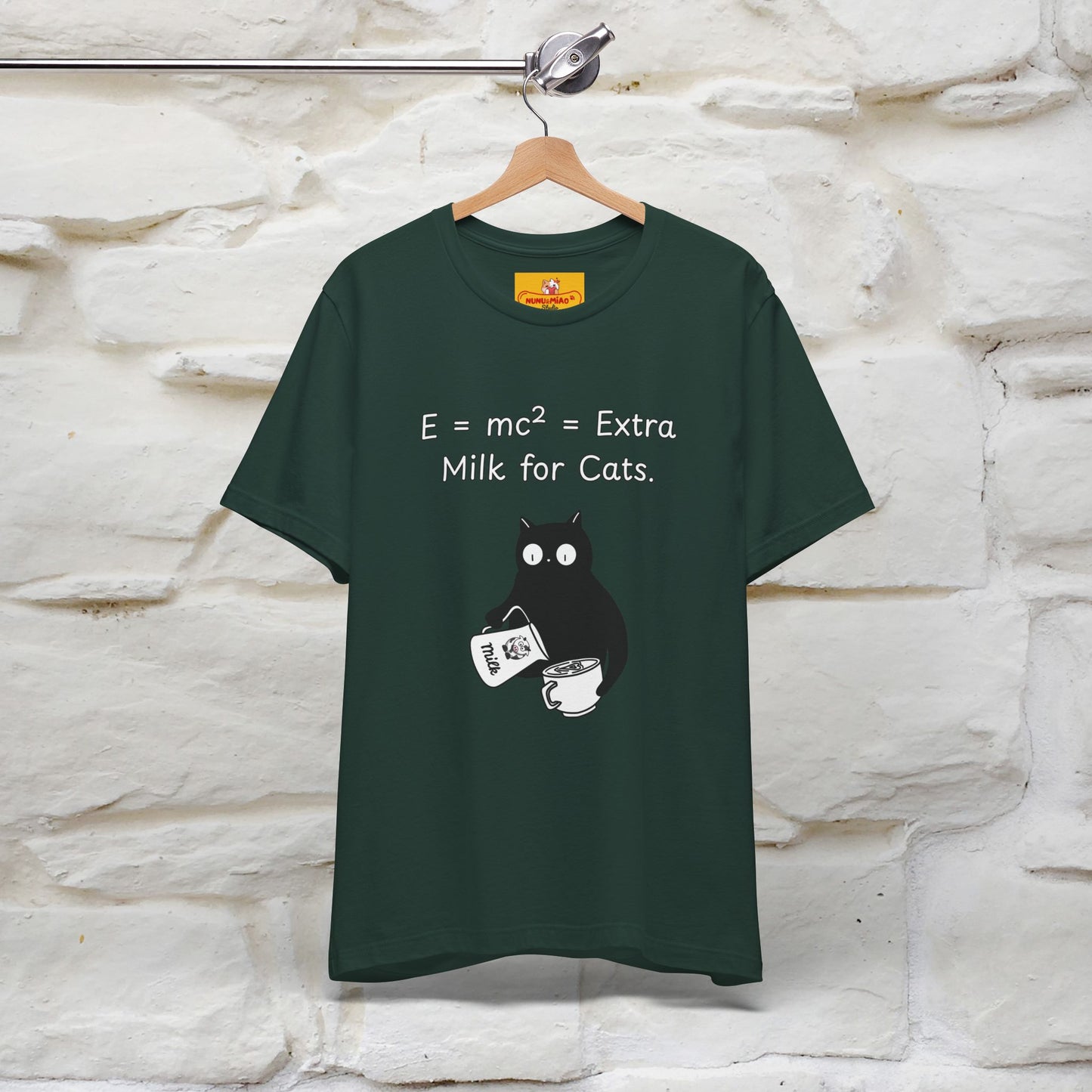 ''E = mc² = Extra Milk for Cats.''| Funny T-Shirt | Nunu&Miao Studio