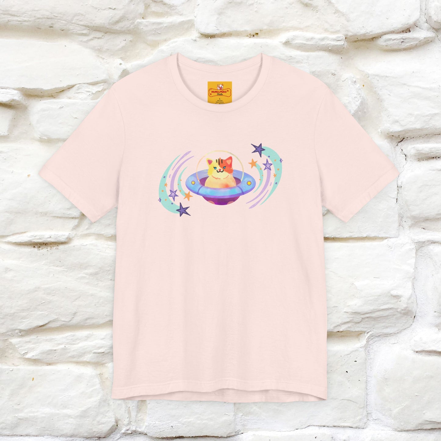 "Stay Positive'' Cat T-Shirt | Front & Back Design | Nunu&Miao Studio - Nunu&Miao Studio