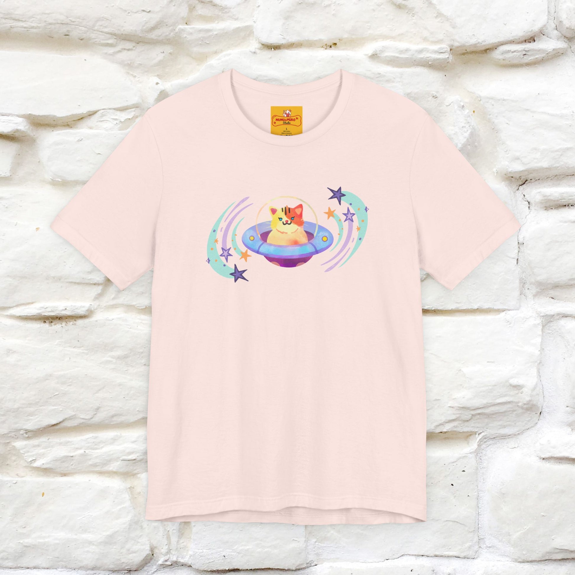 "Stay Positive'' Cat T-Shirt | Front & Back Design | Nunu&Miao Studio - Nunu&Miao Studio