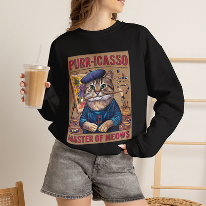 "Purr-icasso.'' |Cat Sweatshirt | Nunu&Miao Studio