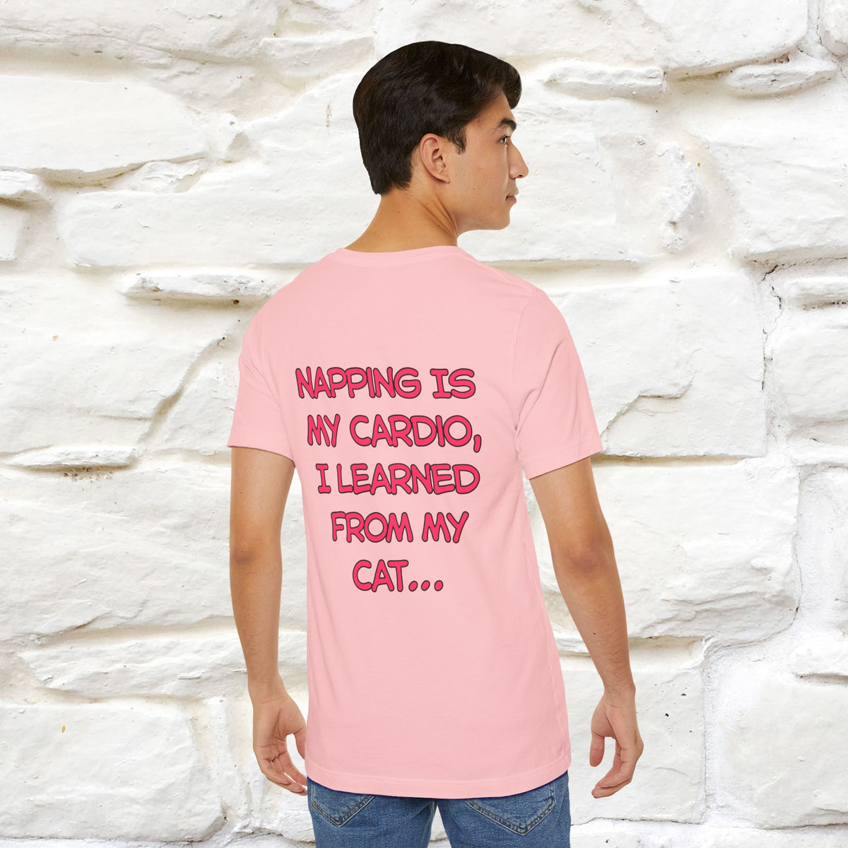 "Napping Is My Cardio, I Learned From My Cat…" Funny Cat T-shirt | Nunu&Miao Studio