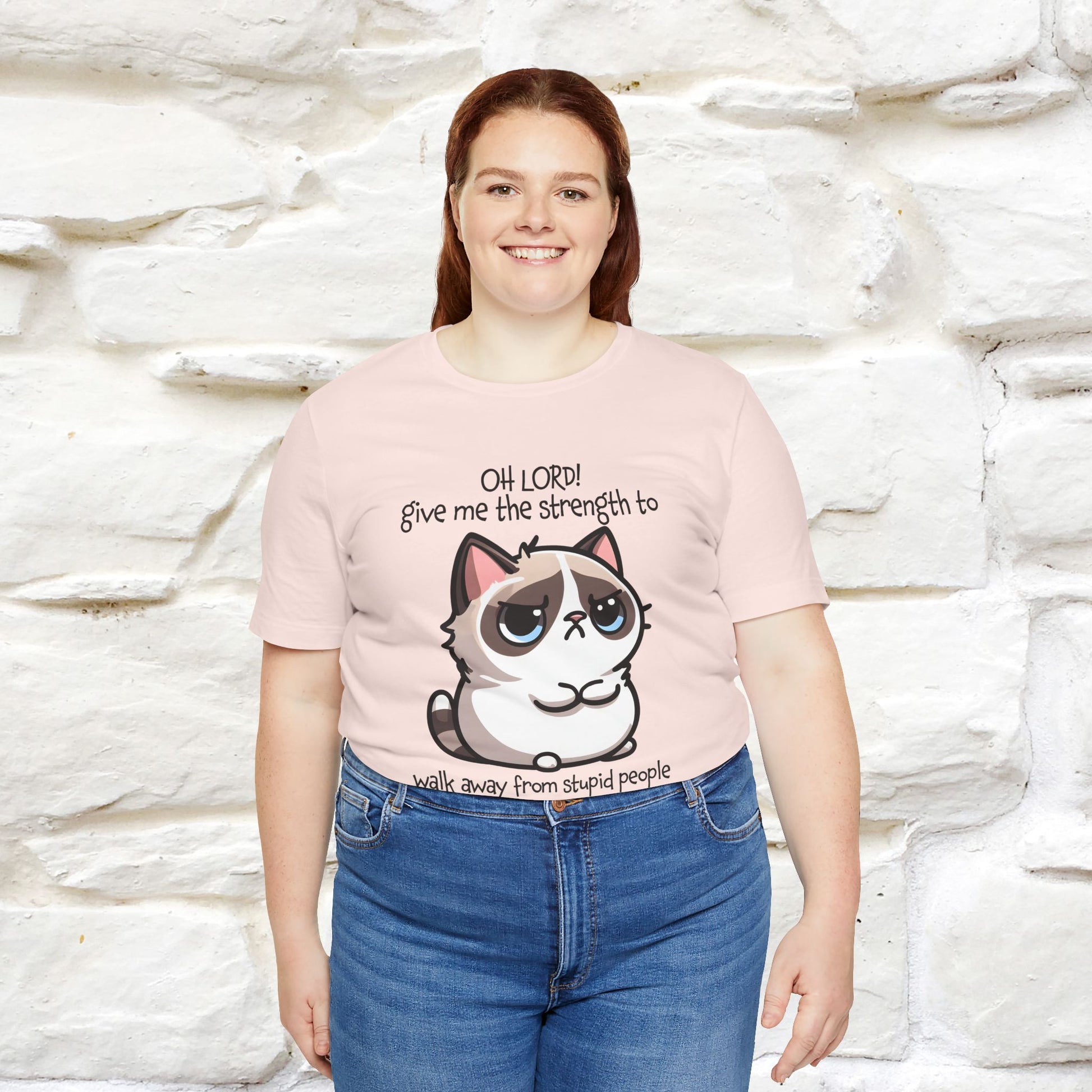 ''Oh Lord! Give Me Strength to ...'' Cat T-Shirt |  | Nunu&Miao Studio - Nunu&Miao Studio