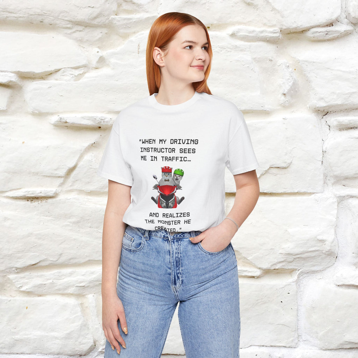 ““When my driving … ” | Funy Cat T-Shirt | Nunu&Miao Studio