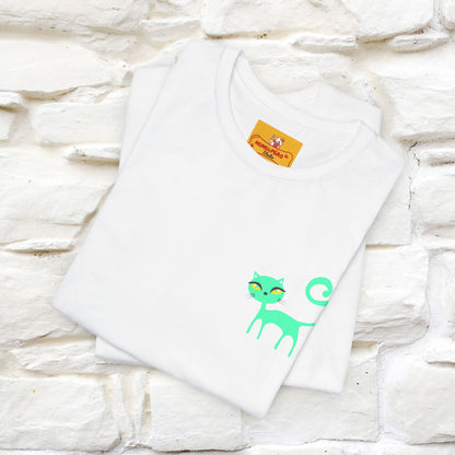 "Move Foreward Good Things Are Up Head" Cat T-Shirt| Front & Back Design | Nunu&Miao Studio - Nunu&Miao Studio