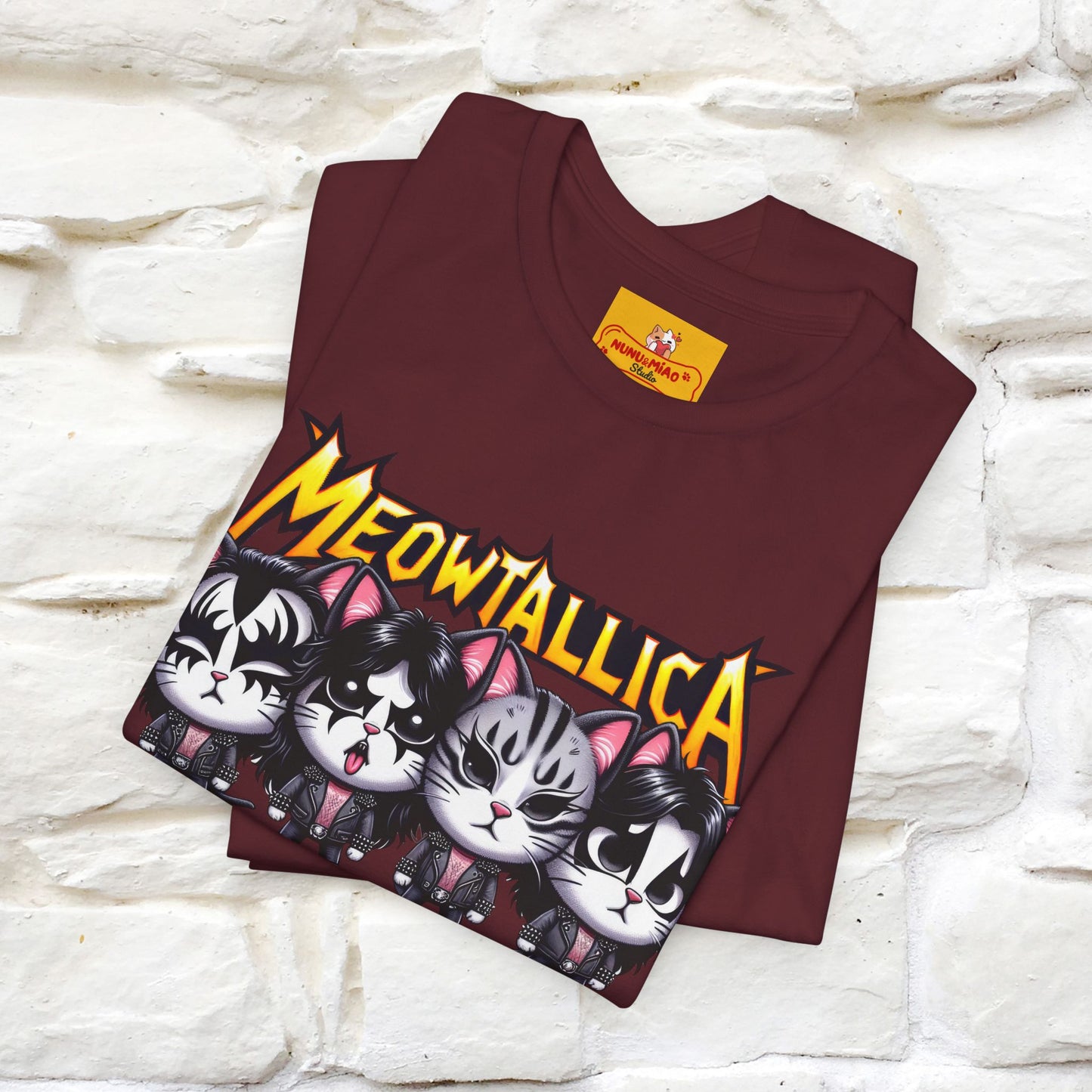 Meowtallica T-Shirt | Rock-Inspired Cat Tee| Nunu&Miao Studio - Nunu&Miao Studio