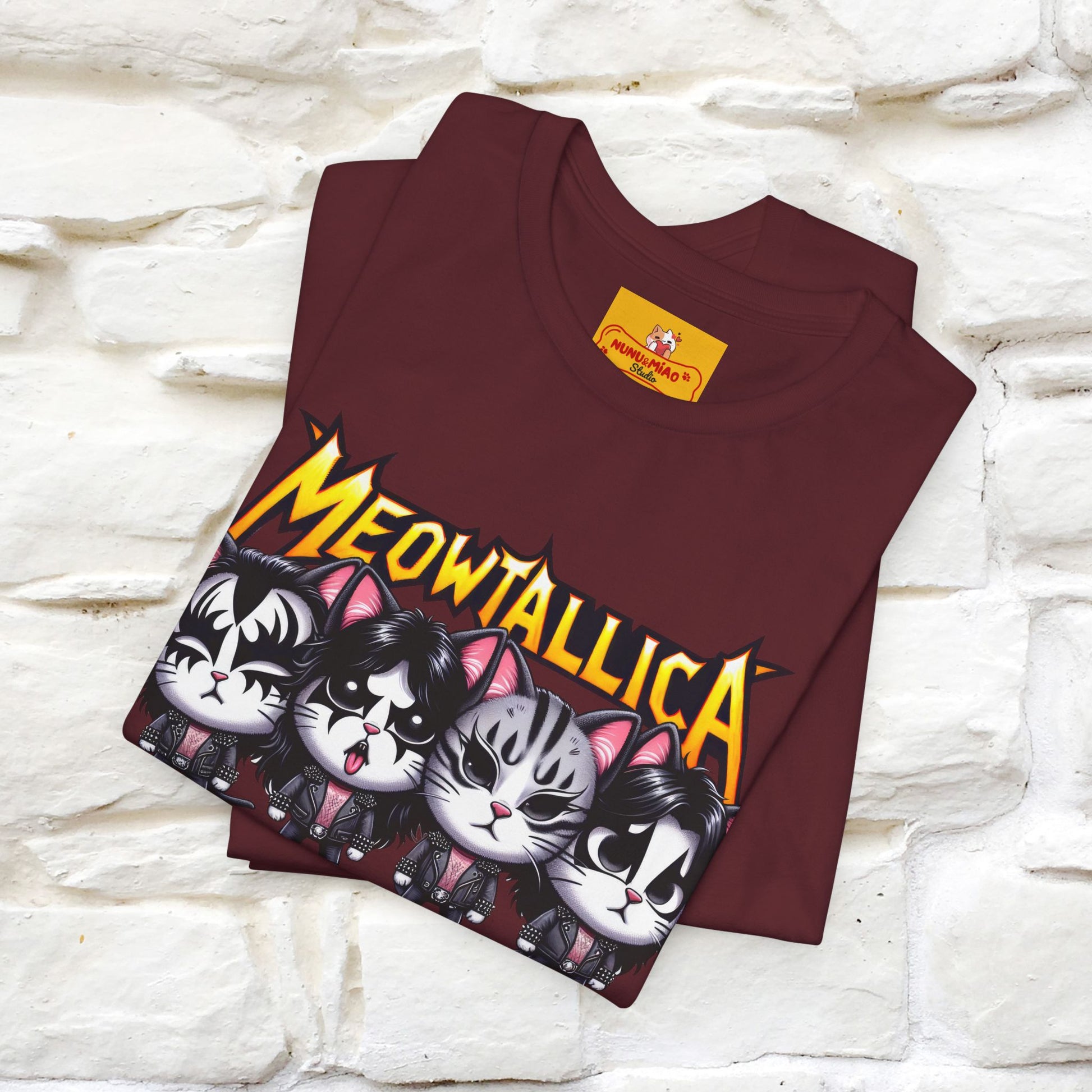 Meowtallica T-Shirt | Rock-Inspired Cat Tee| Nunu&Miao Studio - Nunu&Miao Studio