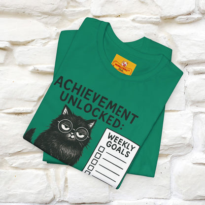 "Achievement Unlocked Bare Minimum." |Cat T-Shirt | Nunu&Miao Studio - Nunu&Miao Studio
