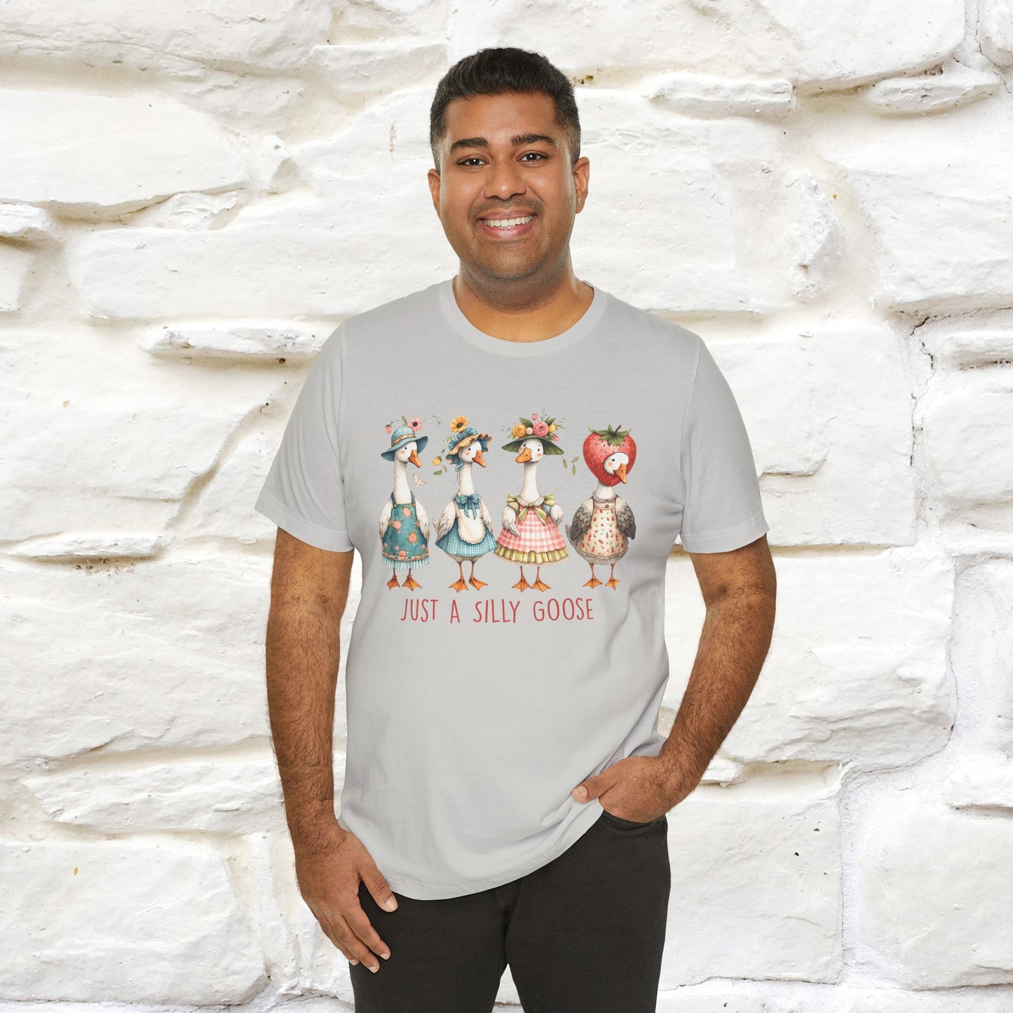 "Just A Silly Goose" Cute T-shirt |Nunu&Miao Studio - Nunu&Miao Studio