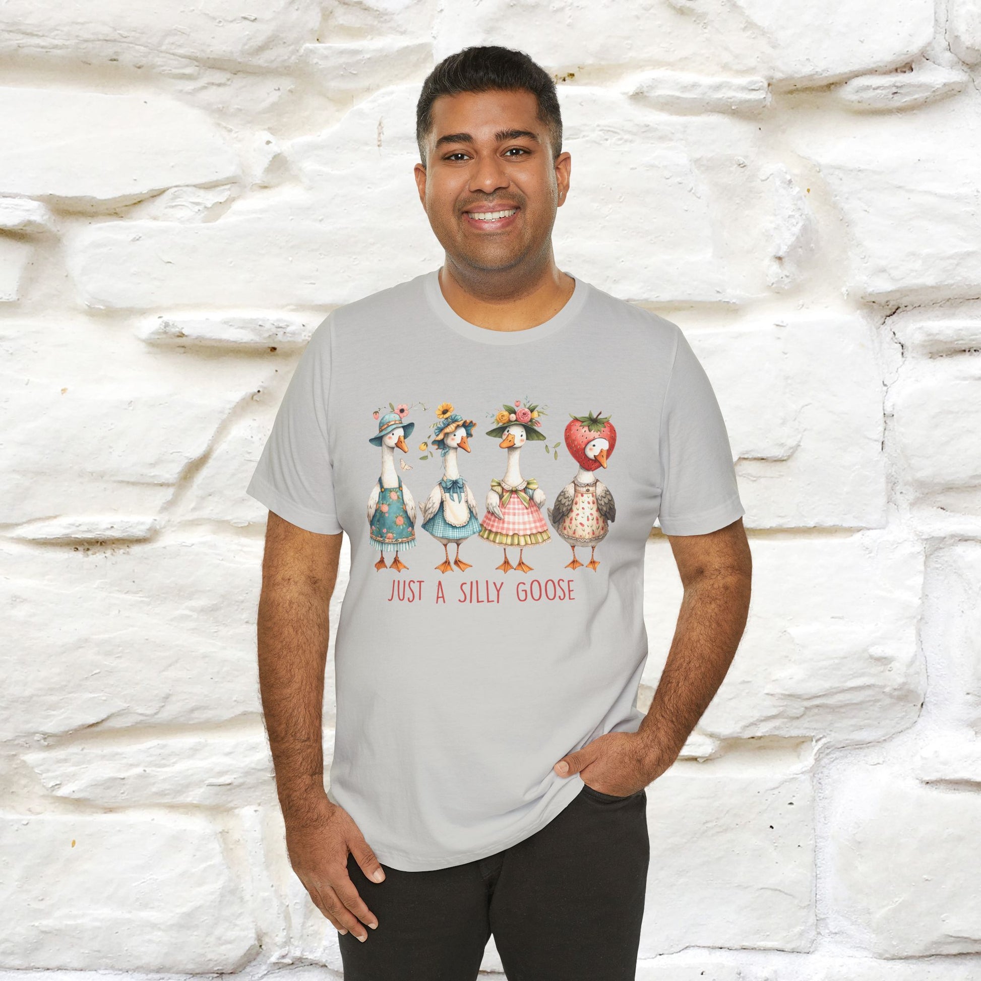 "Just A Silly Goose" Cute T-shirt |Nunu&Miao Studio - Nunu&Miao Studio