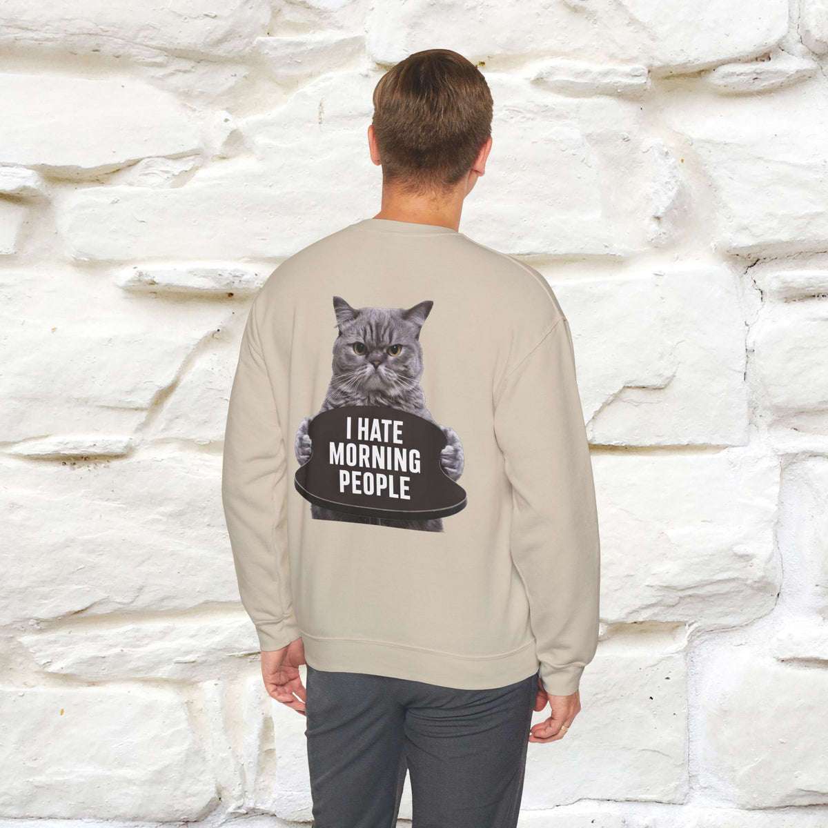 "I Hate Morning People'' |Cat Sweatshirt | Nunu&Miao Studio