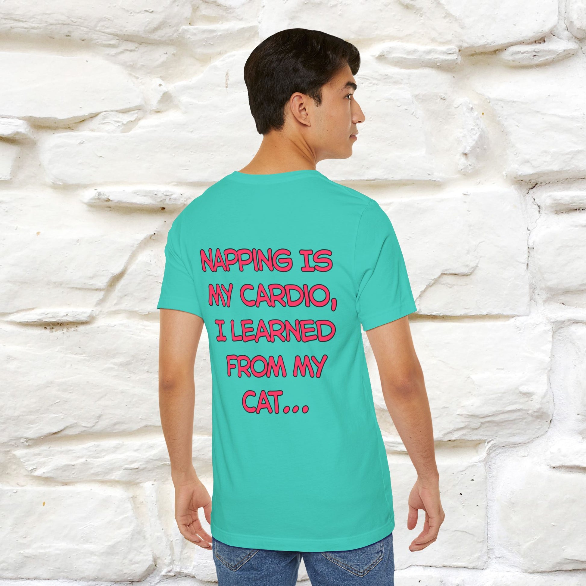 "Napping Is My Cardio, I Learned From My Cat…" Funny Cat T-shirt | Nunu&Miao Studio - Nunu&Miao Studio