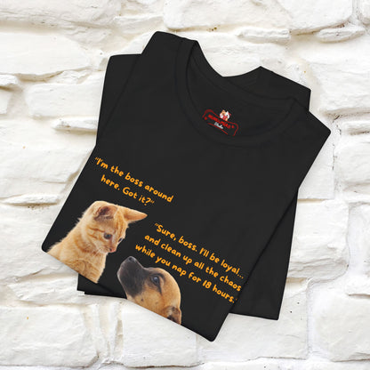 ''I am The Boss Here'' Funny Cat T-shirt for Men and Women  100% Cotton* - Nunu&Miao Studio