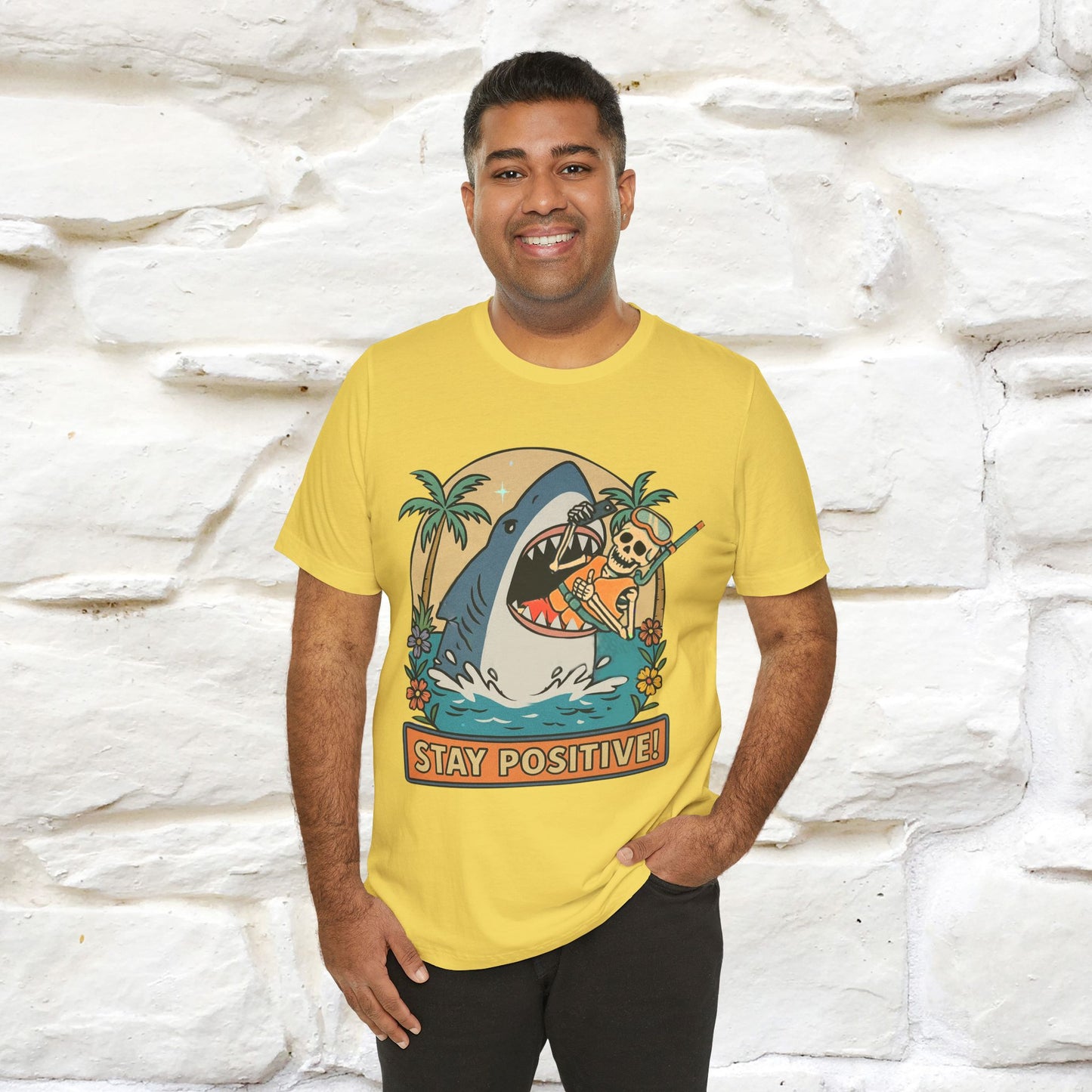 "Stay Positive" Funny T-shirt |Nunu&Miao Studio - Nunu&Miao Studio