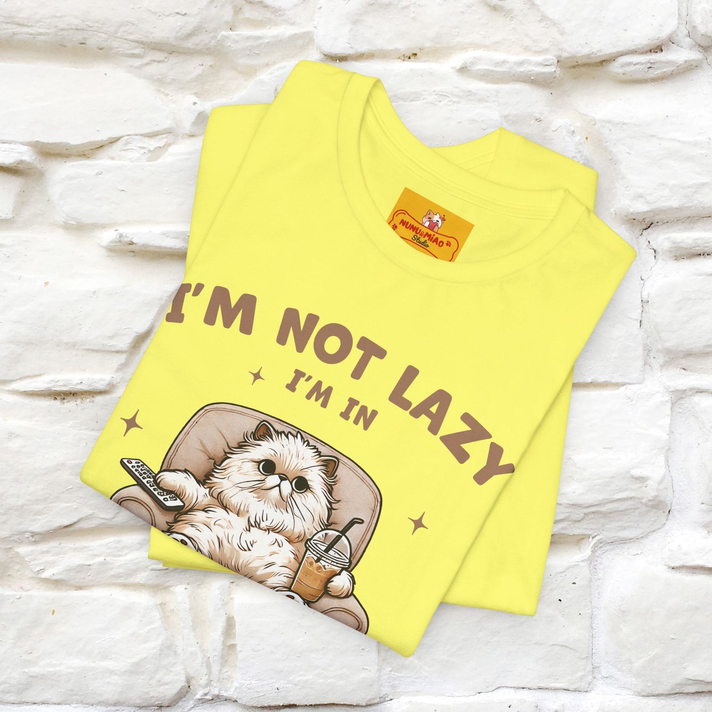 "I'm Not Lazy I'm In Energy-Saving Mode " Cat T-shirt |Nunu&Miao Studio - Nunu&Miao Studio