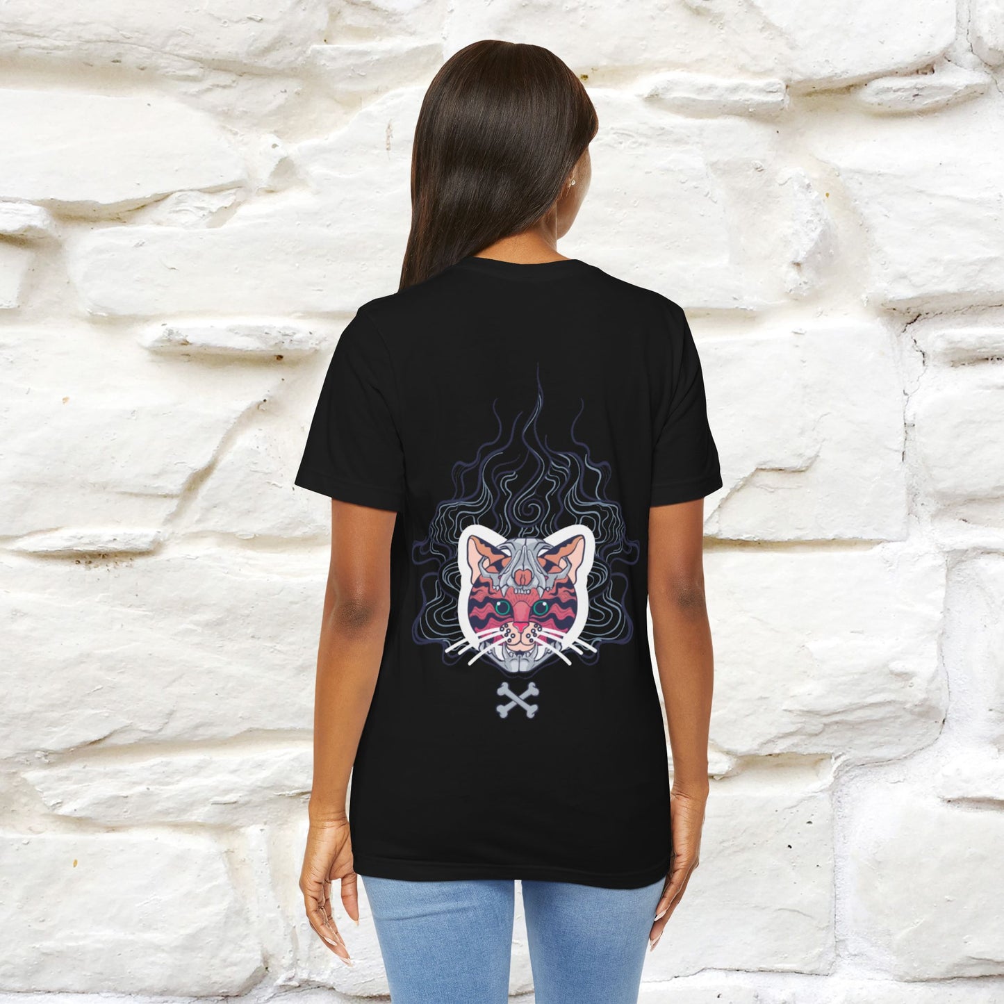 ''Air Fire Cat'' | Cat T-Shirt Front and Back Design | Nunu&Miao Studio - Nunu&Miao Studio