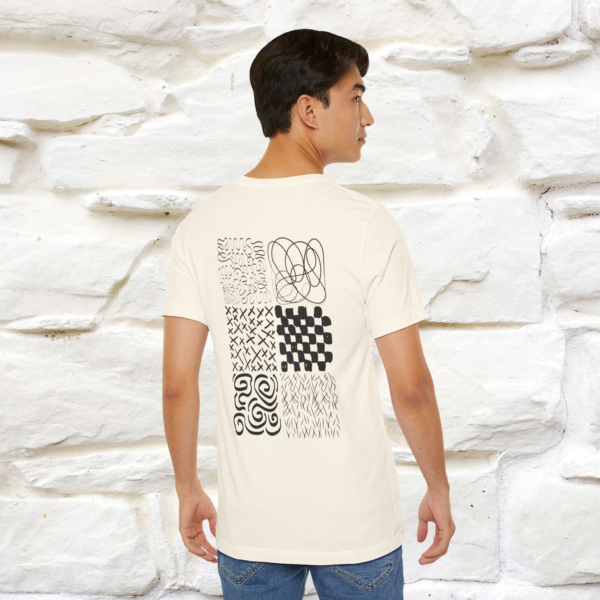 "Black And White'' Cat T-Shirt Front and Back Design | Nunu&Miao Studio - Nunu&Miao Studio