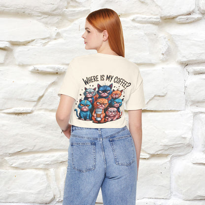 "Where Is My Coffe?" Cat T-Shirt | Front & Back Design | Nunu&Miao Studio