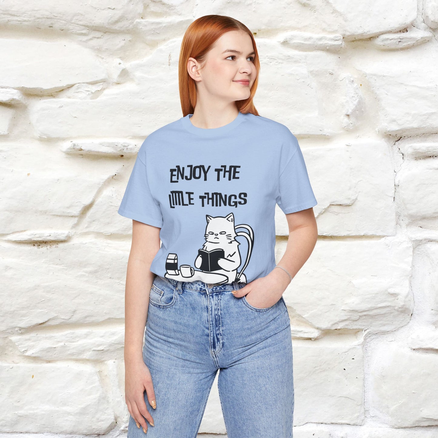 "Enjoy The Little Things." Cat T-Shirt | Nunu&Miao Studio