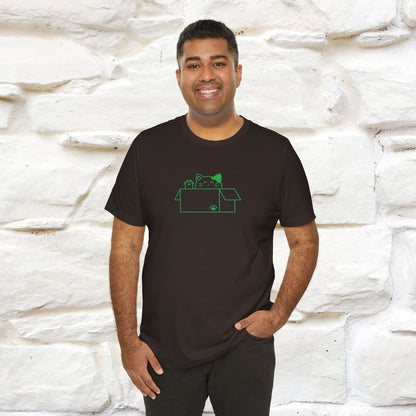 "“Happiness is free. Delivery is extra.” | Cat T-Shirt | Front & Back Design | Nunu&Miao Studio