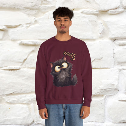 "What'' |Cat Sweatshirt | Nunu&Miao Studio