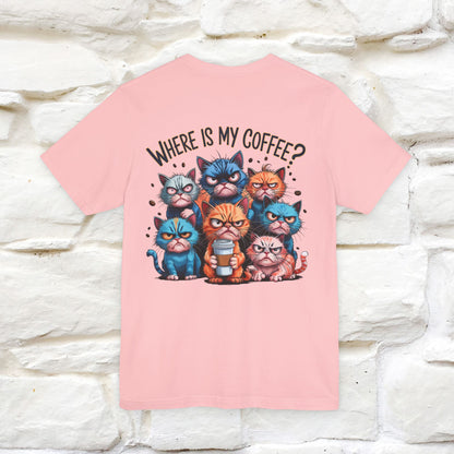 "Where Is My Coffe?" Cat T-Shirt | Front & Back Design | Nunu&Miao Studio