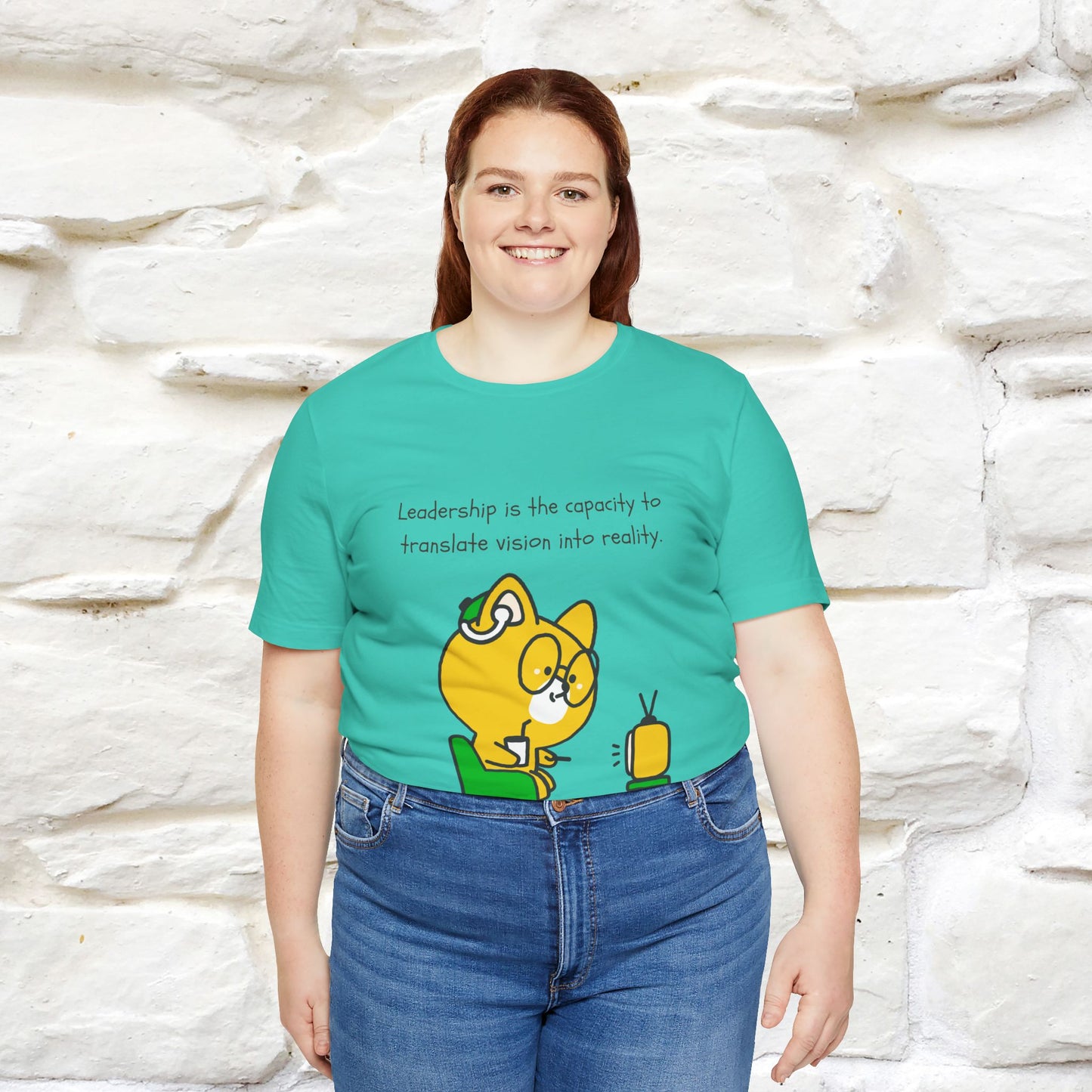 "Leadership Is the Capacity to Translate Vision Into Reality" Cat T-Shirt | Inspiring Cat Shirt for Men & Women | 100% Cotton* 🐾 - Nunu&Miao Studio