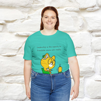 "Leadership Is the Capacity to Translate Vision Into Reality" Cat T-Shirt | Inspiring Cat Shirt for Men & Women | 100% Cotton* 🐾 - Nunu&Miao Studio