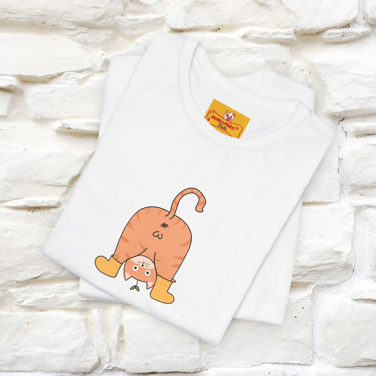 "Sometimes You Need to Look at Life from a Different Perspective" Cat T-Shirt | Front & Back Design | Nunu&Miao Studio