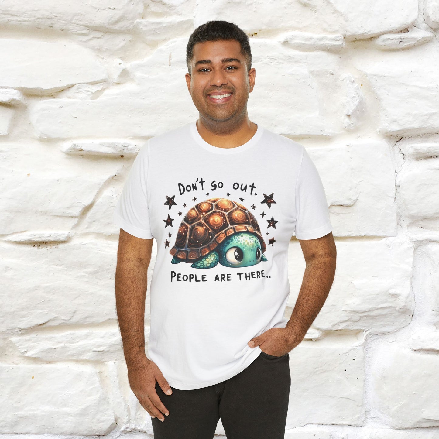 "Don't Go Out ..People Are There." |Funny T-Shirt | Nunu&Miao Studio - Nunu&Miao Studio