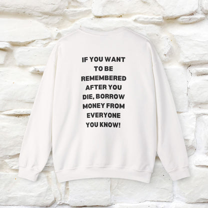 ''If You Want To Be Remembered...'' | Cute Cat Sweatshirt | Nunu&Miao Studio