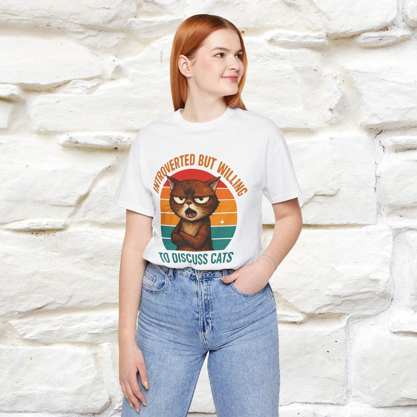 "Introverted But Willing To Discuss Cats" Antisocial Cat T-shirt |Nunu&Miao Studio - Nunu&Miao Studio