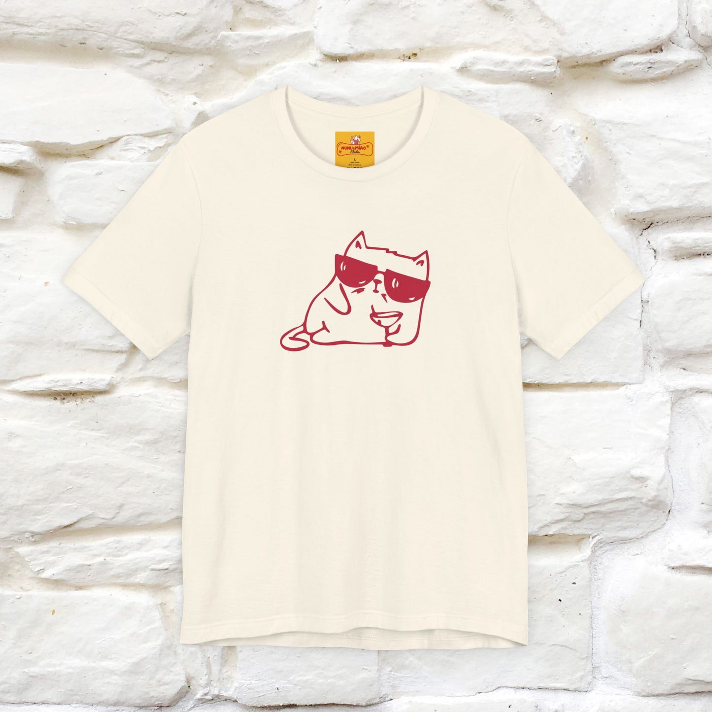 "I’m Happy, Which Often Looks Like Crazy" Cat T-Shirt| Front & Back Design | Nunu&Miao Studio - Nunu&Miao Studio