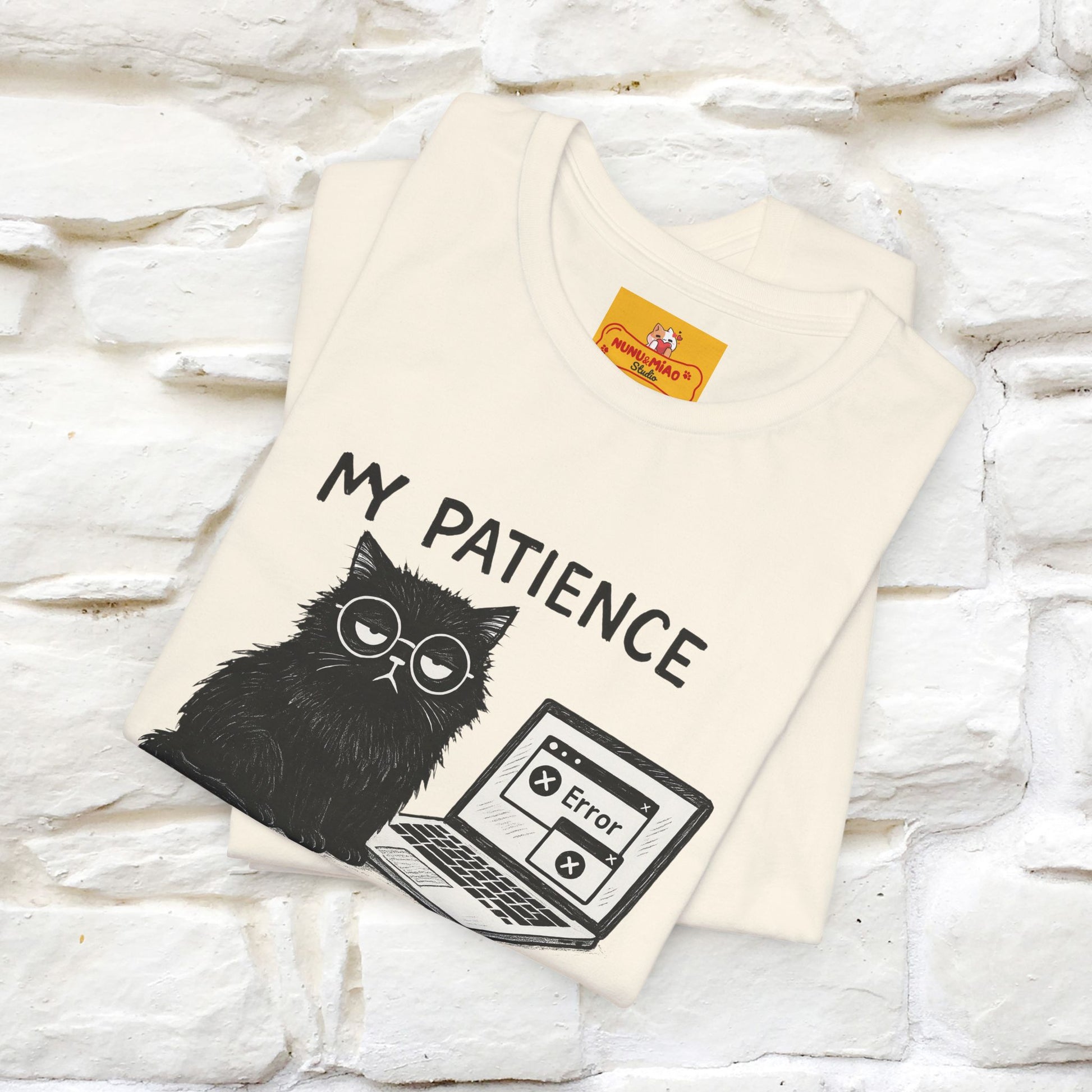 "My Patience Has Left The Chat" |Cat T-Shirt | Nunu&Miao Studio - Nunu&Miao Studio