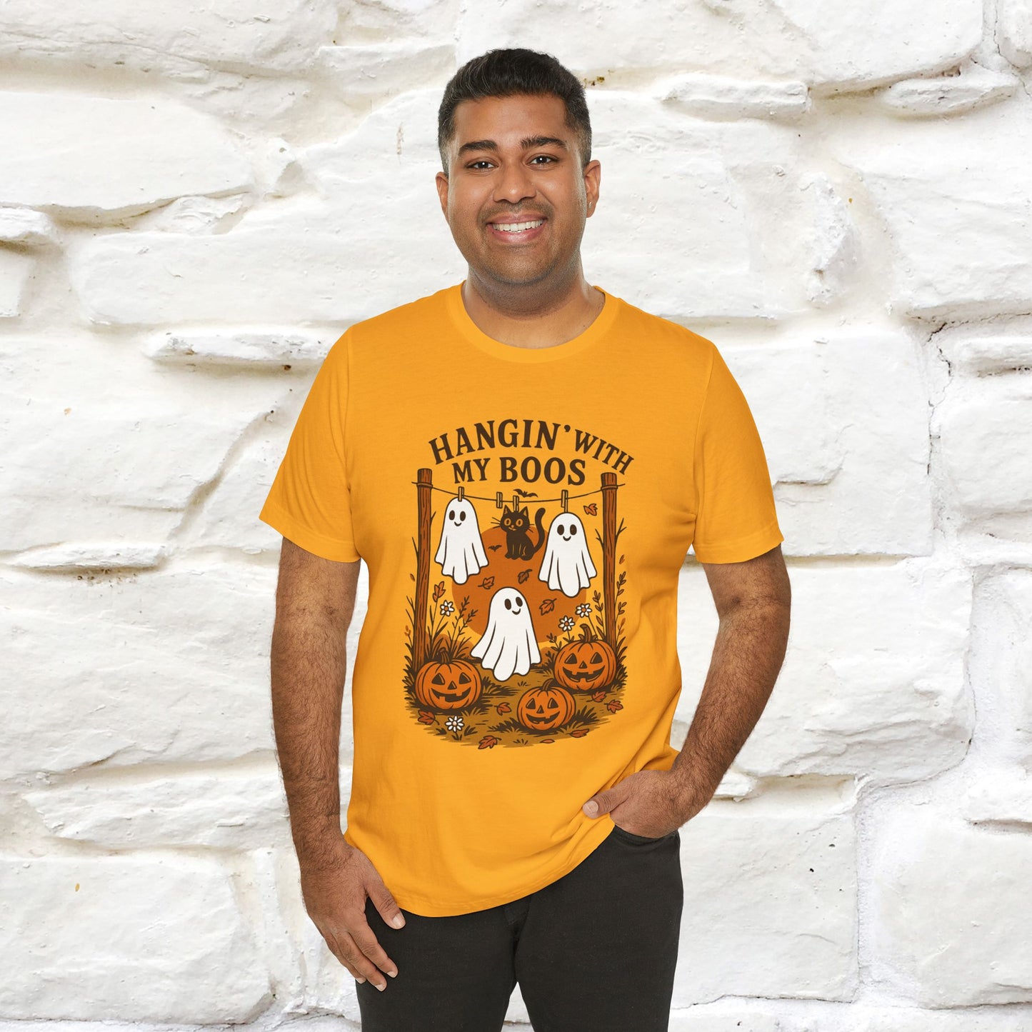 "Hanging With My Boos" Halloween Cat T-shirt |Nunu&Miao Studio - Nunu&Miao Studio