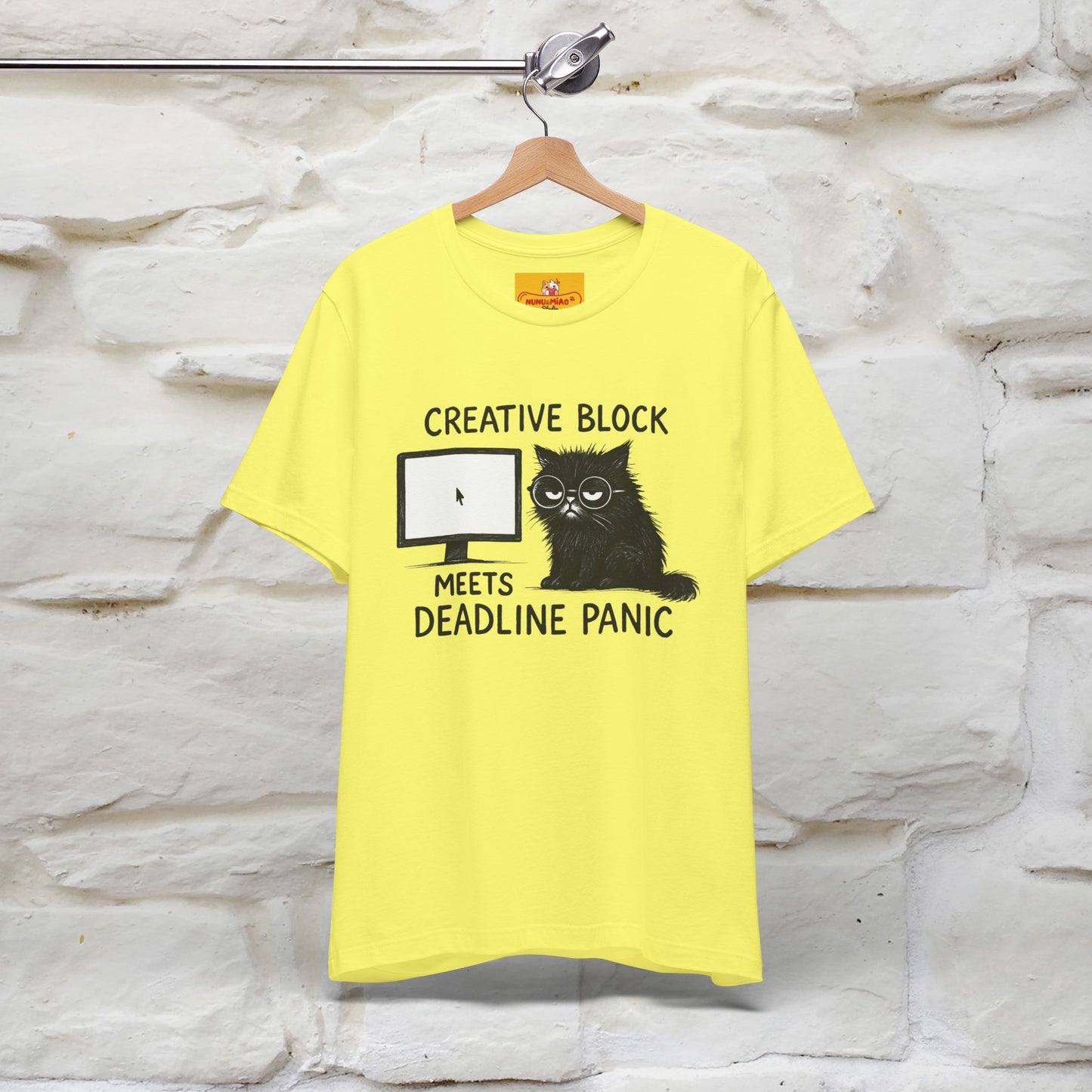 "Creative Block Meets Deadline..." |Cat T-Shirt | Nunu&Miao Studio - Nunu&Miao Studio