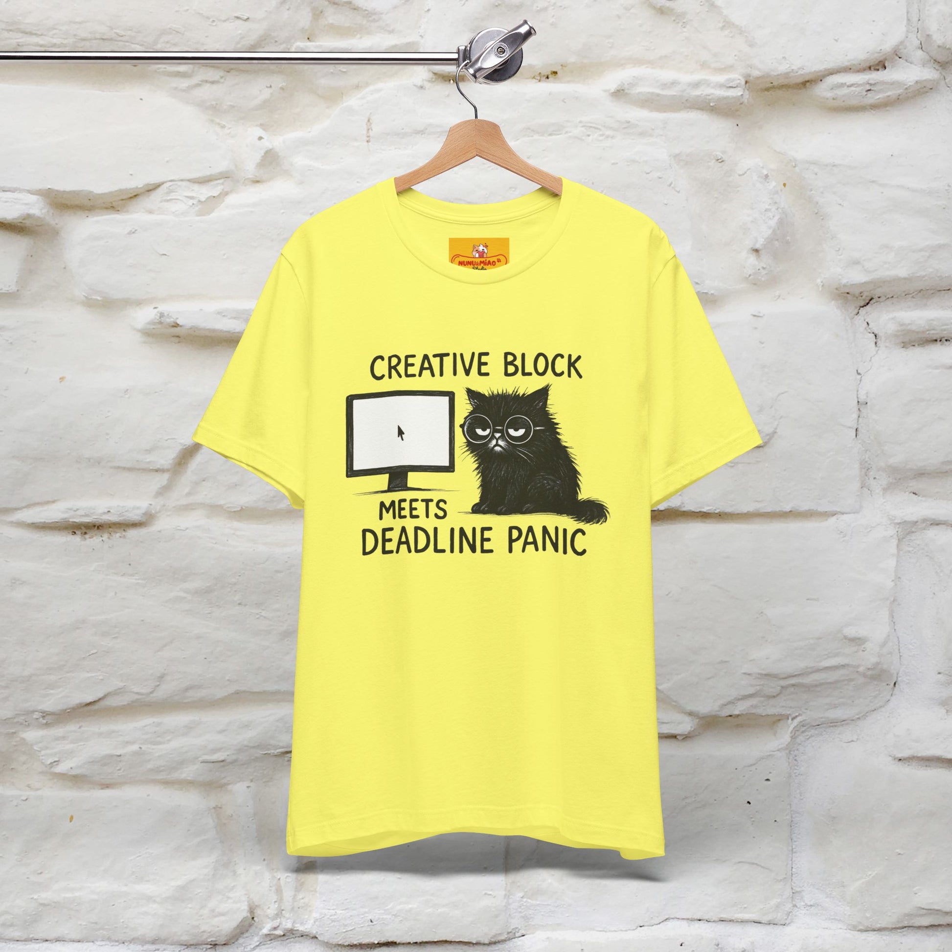 "Creative Block Meets Deadline..." |Cat T-Shirt | Nunu&Miao Studio - Nunu&Miao Studio